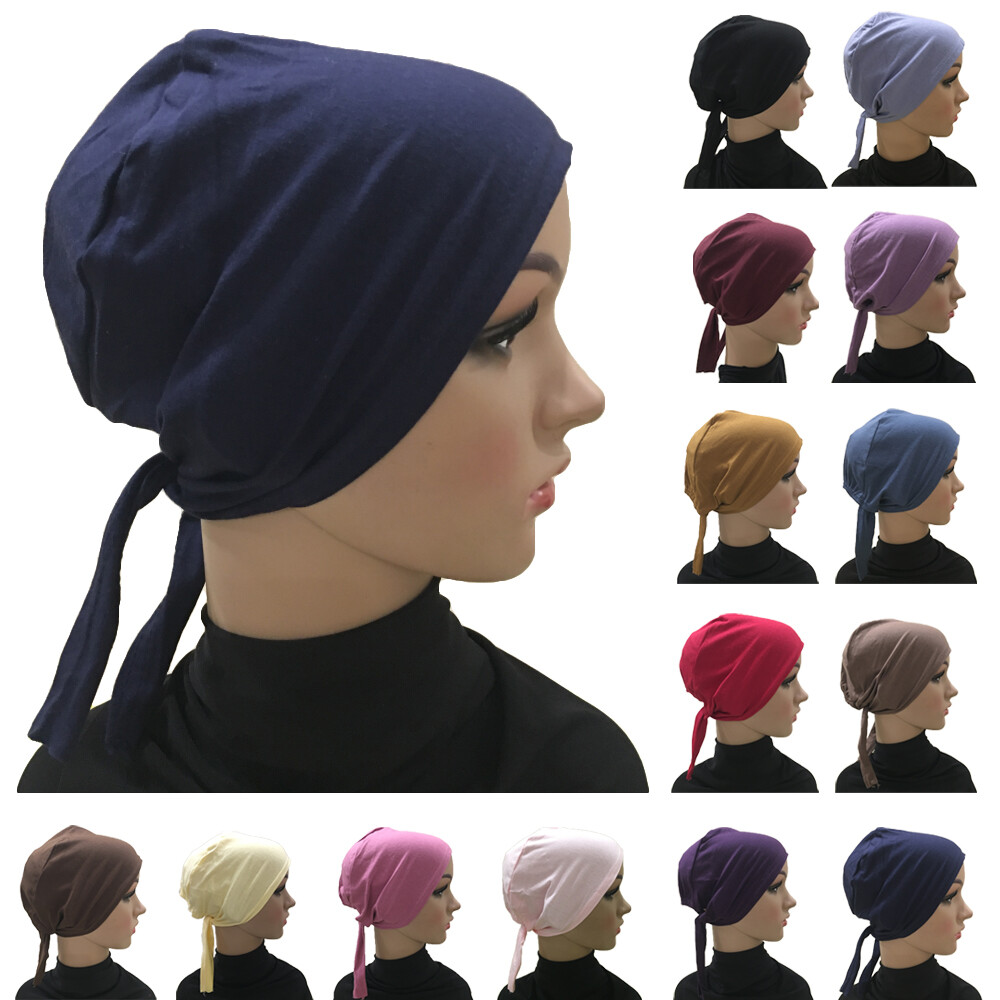 Muslim Women Bandana Under Scarf Hijab Bonnet Cap Headwear Inner Arab Hat