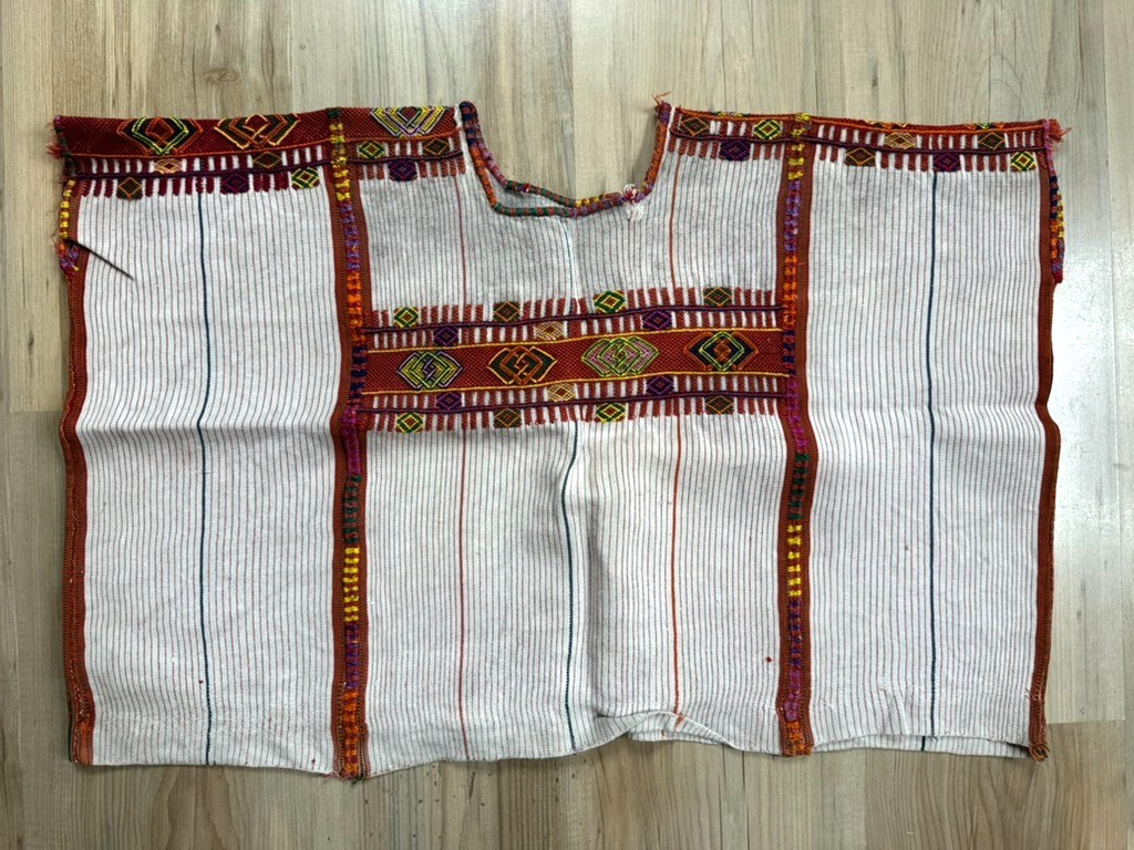 Vintage Guatemalan Striped & Diamond Pattern Huipil