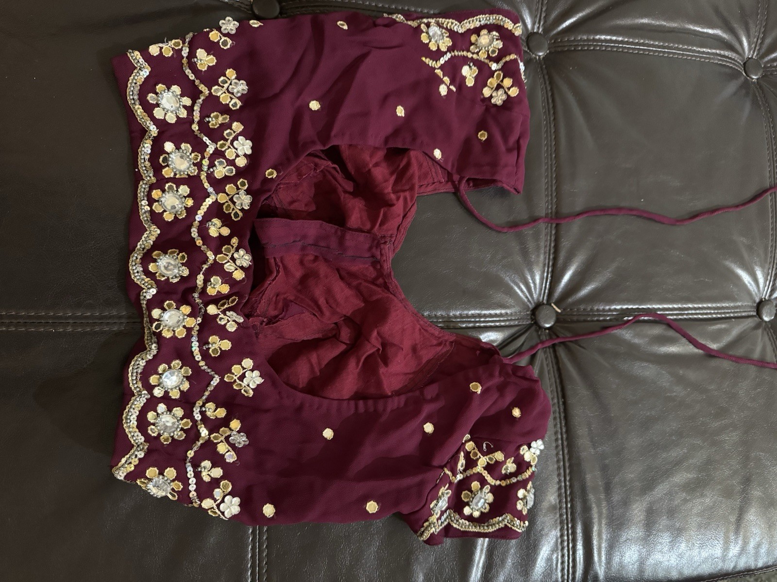 Wine Red Saree for women ready to wear With Stitched Blouse And Petticoat