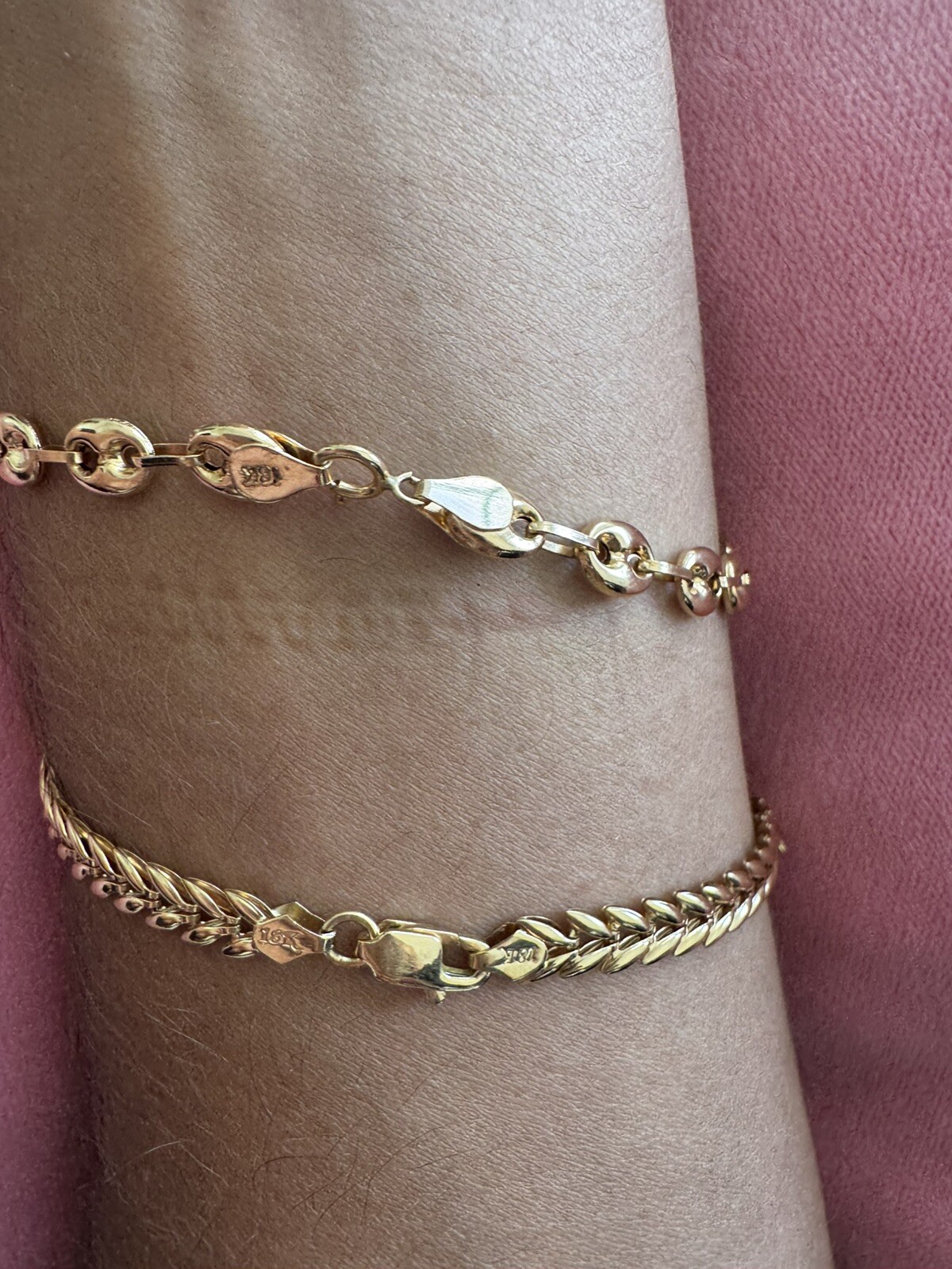 Bracelet 18k Yellow Gold /Bracelet 18k Gold /pulsera Oro 18k /$1200 Each