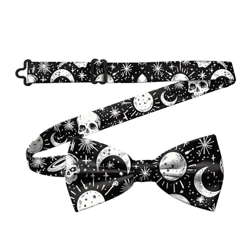 Bow Ties Pre Tied Adjustable Bowties for Wedding Party Leisure Men Af3-skull