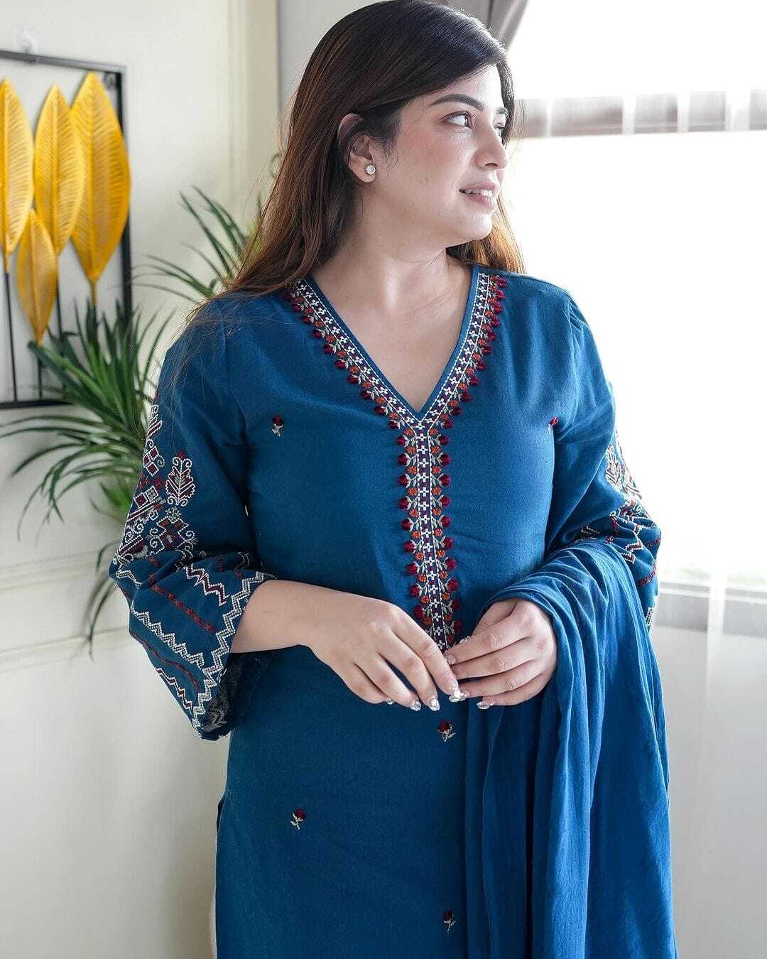 Fully Readymade Kurta Palazzo Dupatta Set Indian Designer Salwar Kameez Festival