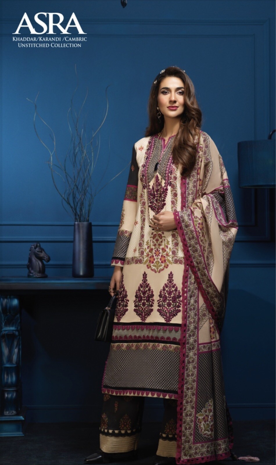 Pakistani Shalwar Kameez Stitched Asim Jofa * Size:M*