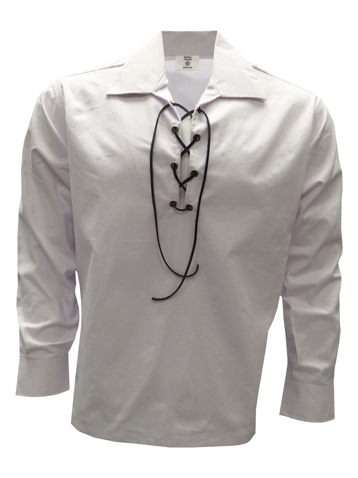 NEW Men’s Scottish Kilt Ghillie Shirt White