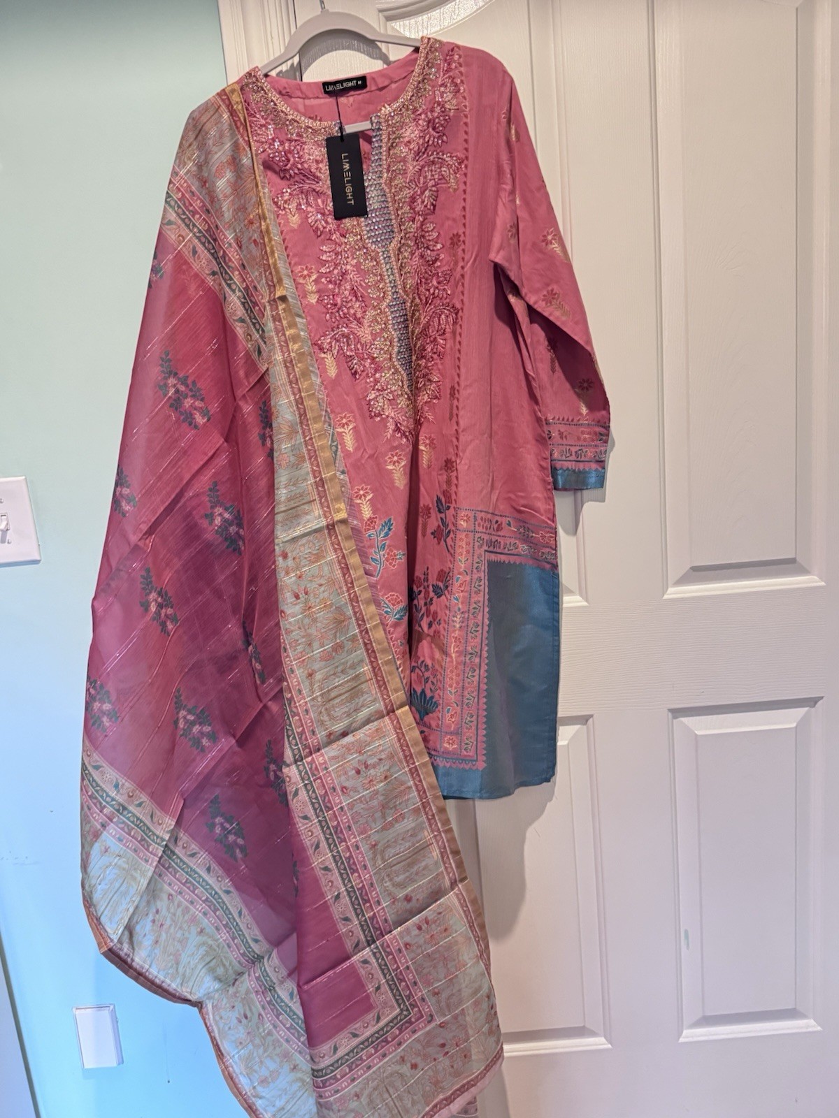 Shalwar Kameez 3 piece set Pakistani/Indian designer LIMELIGHT SIZE MEDIUM