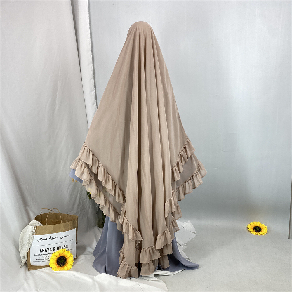 Overhead Niqab Women Muslim Large Hijab Islamic Prayer Niqab Kaftan Ramadan Top
