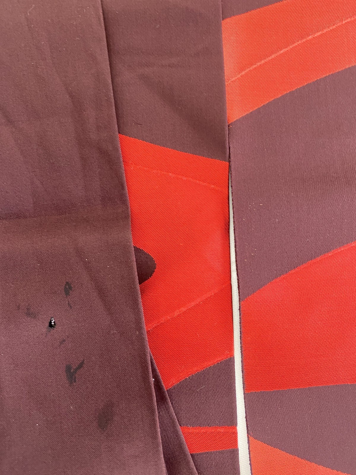 Japanese Vintage Kimono Nagoya Obi Silk Red Traditional Authentic 135 x 12 in