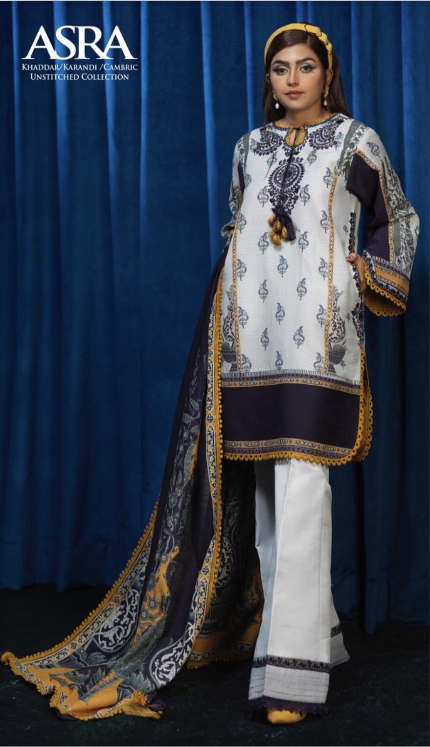 Pakistani Shalwar Kameez Stitched Asim Jofa * Size: L*