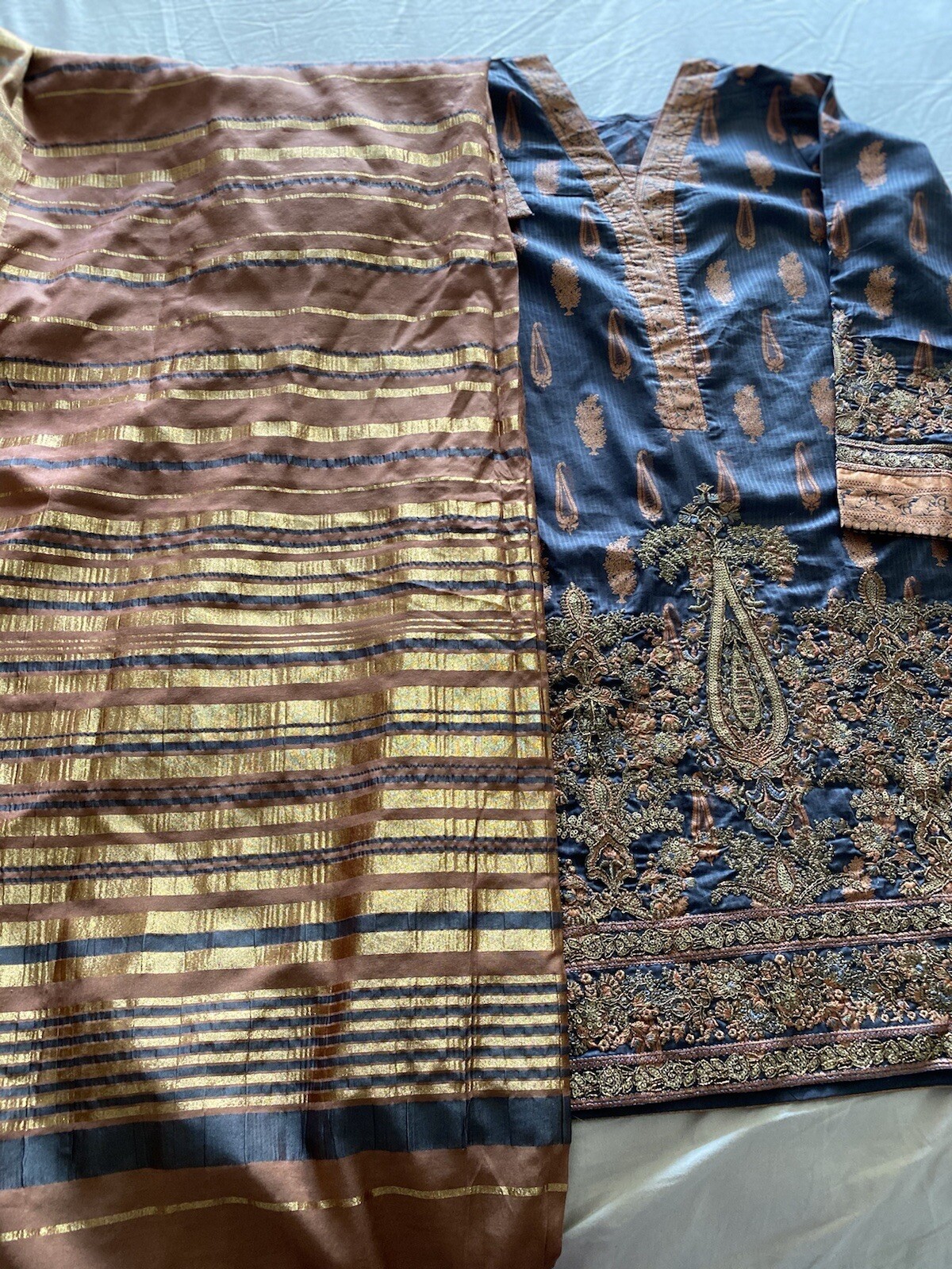 Pakistani/ Indian Original Branded Alkaram Festive Stitched -3Piece-Medium