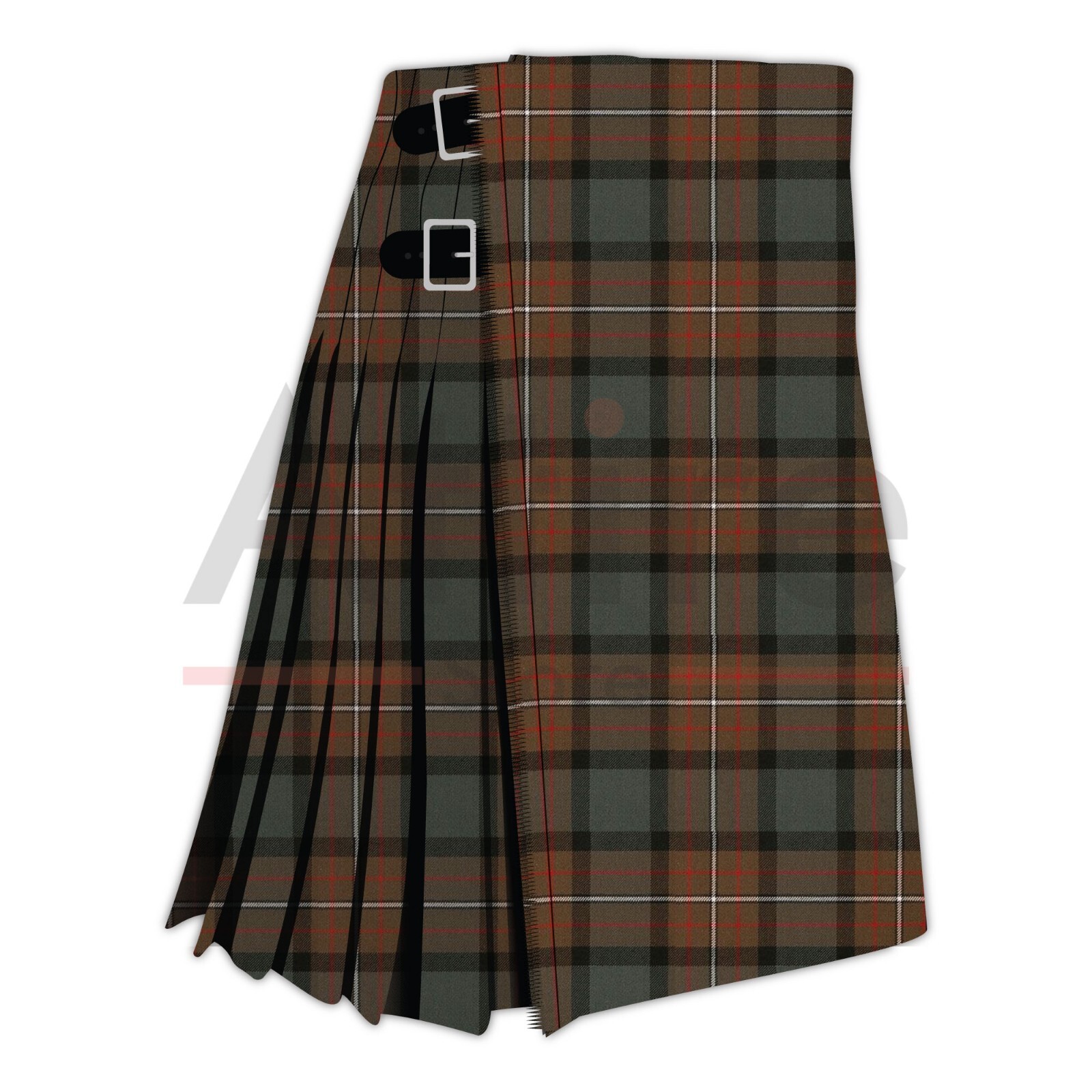 Scottish Handmade Traditional Ferguson Weathered Tartan Kilt-Clan Ferguson Kilt