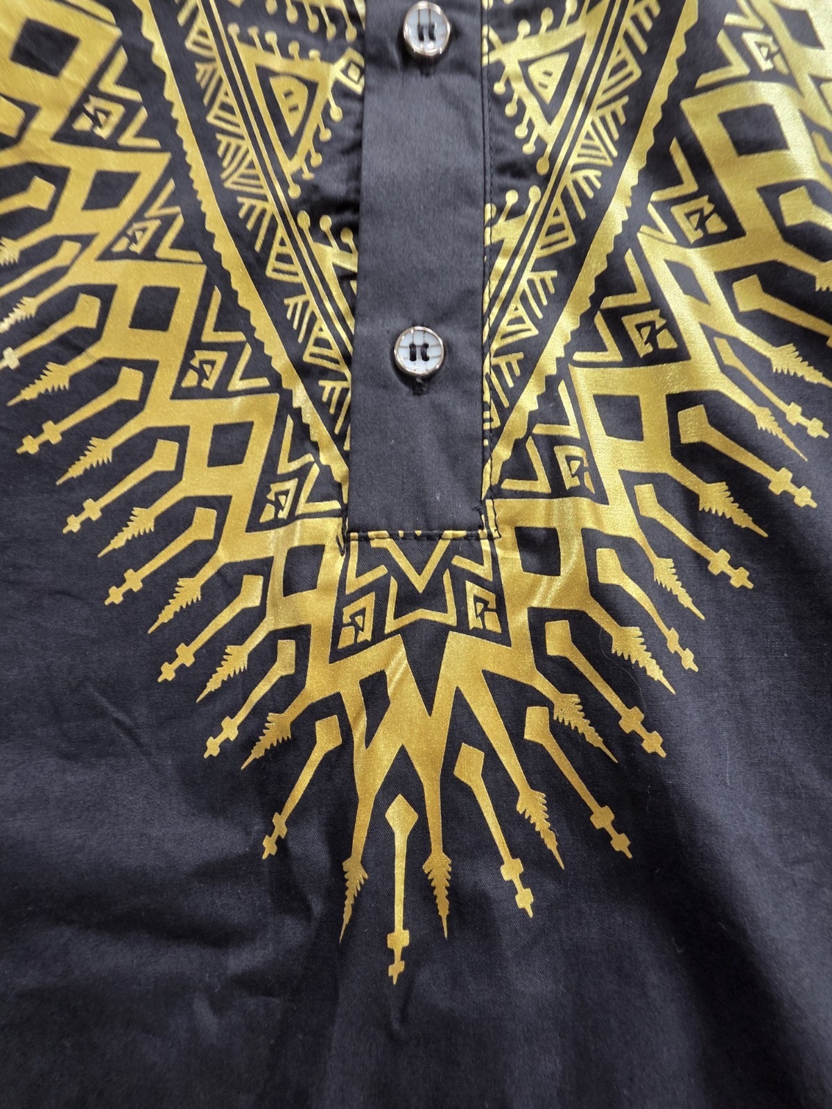 African Dashiki Long Sleeve Tunic Shirt Mens Size 3XL