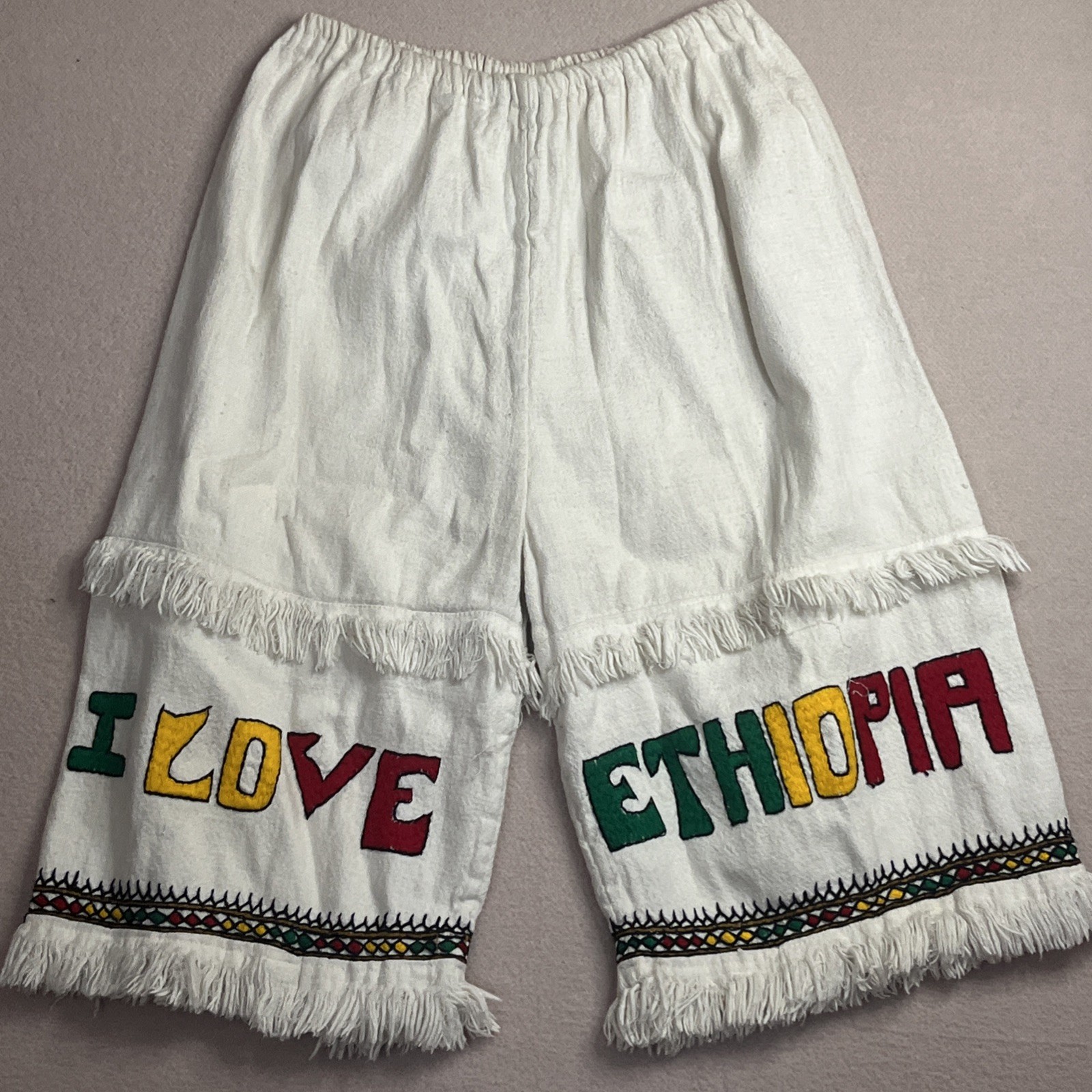 I Love Ethiopia tradition Cropped Pants Shorts Colorful Traditional African