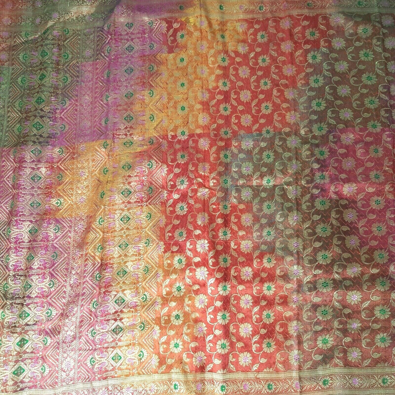 Namaste Vintage Heavy Sarees Art Silk Woven Banarasi Brocade Fabric Zari Sari