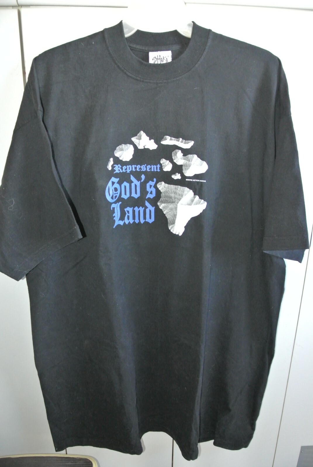 God’s Land Born Raised in Hawaii Mens 4XL Tall Black Shaka T-shirt/New