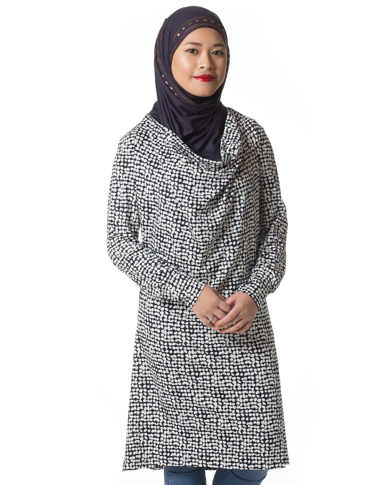 Ummah Couture Scoop Neck Dress Top Modest Muslim Hijab Fashion Long Sleeve Shirt