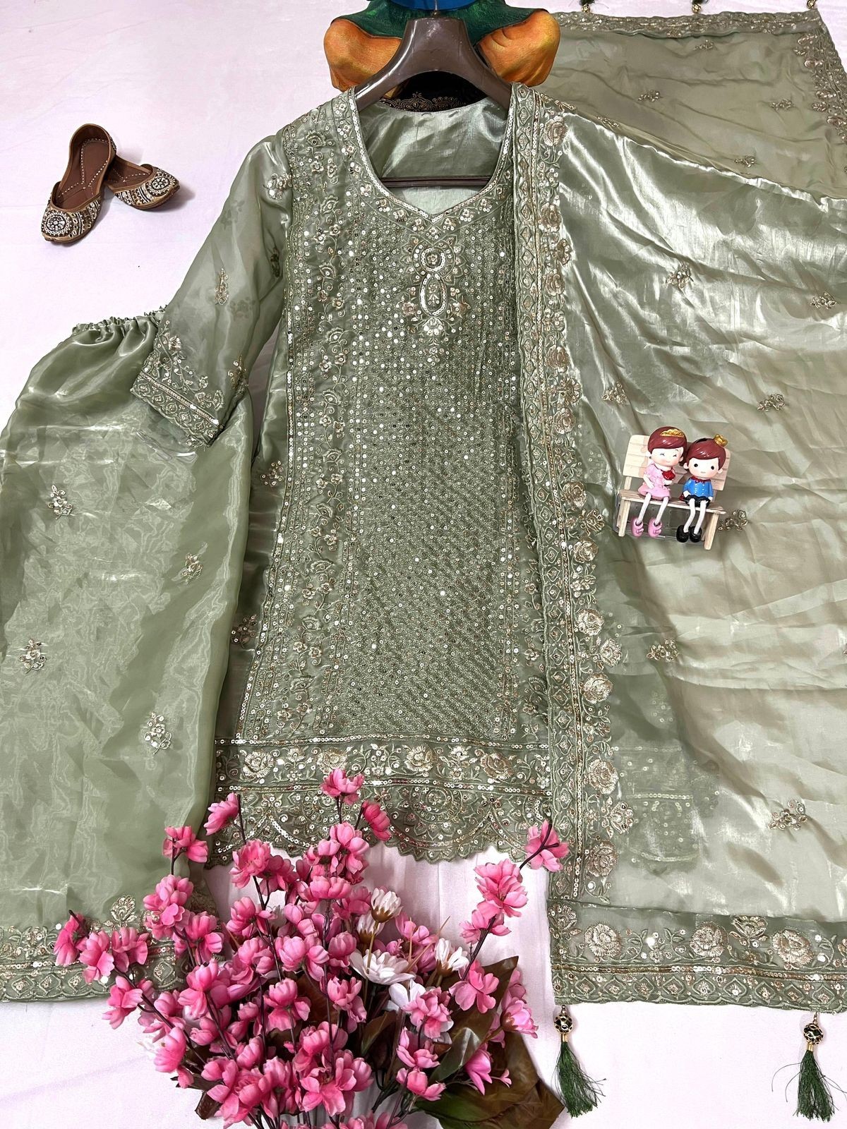 Designer Indian Pakistani top plazzo Bollywood Dress Party Wear Suit wedding