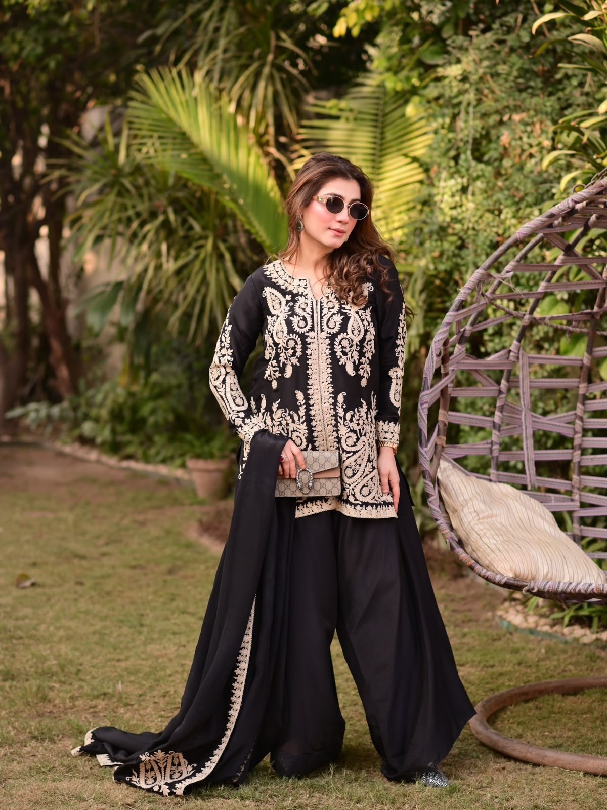 SALWAR KAMEEZ INDIAN PAKISTANI WEDDING PARTY DRESS PALAZZO SHARARA PLAZZO SUIT