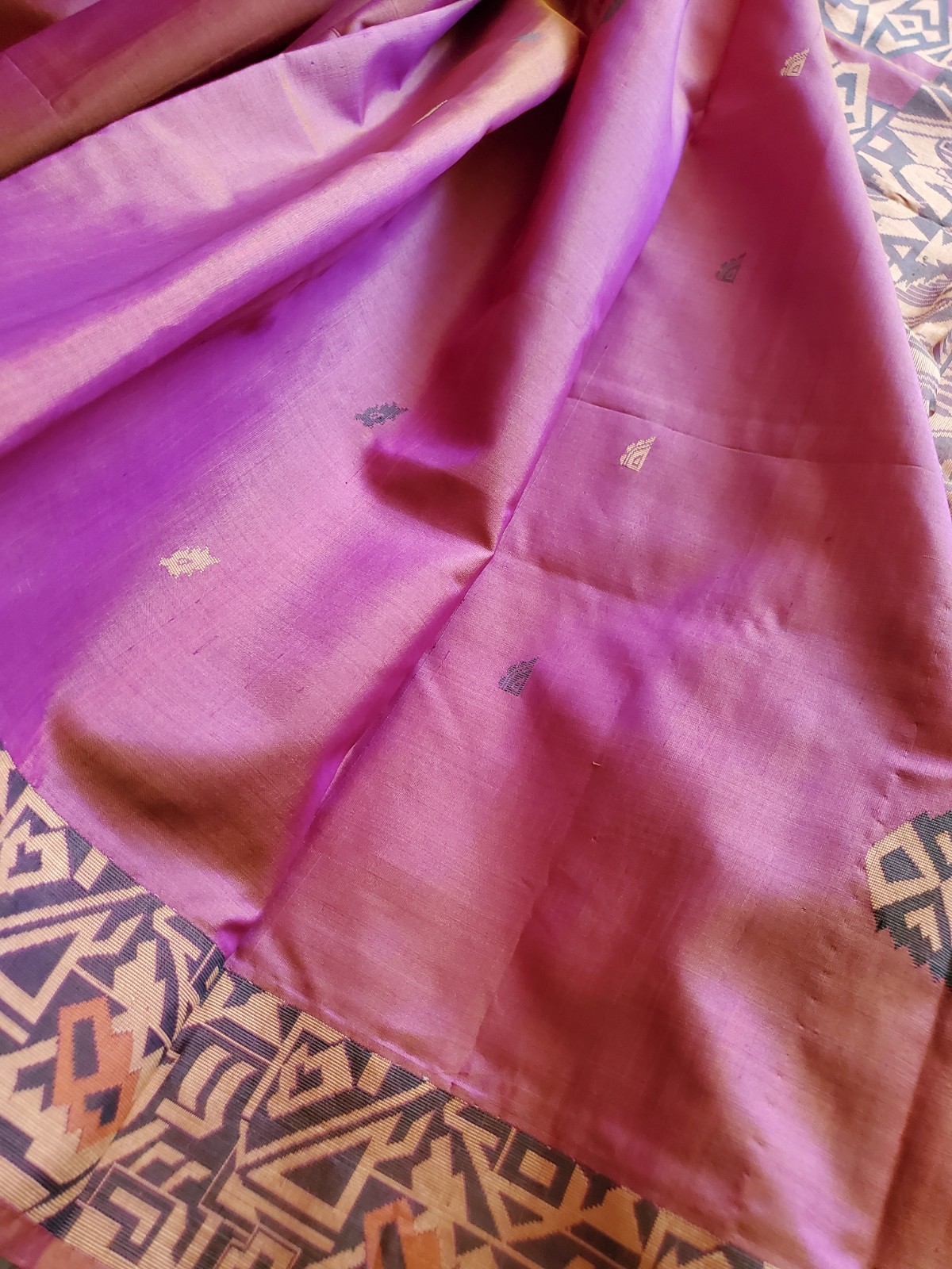 Women Pure Silk Valkalam Saree Threadwork No Zari Vintage Designer Handloom