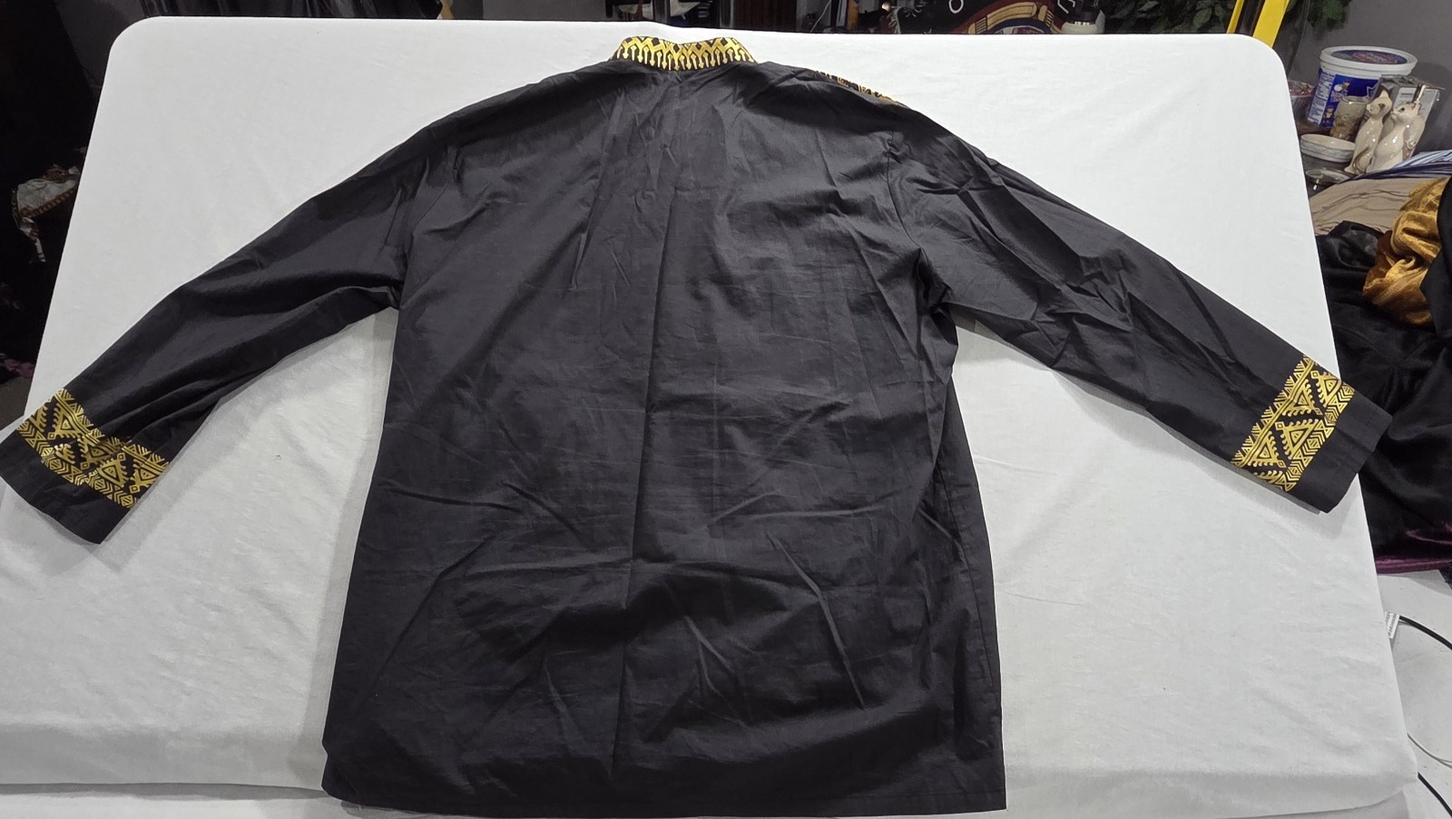 African Dashiki Long Sleeve Tunic Shirt Mens Size 3XL