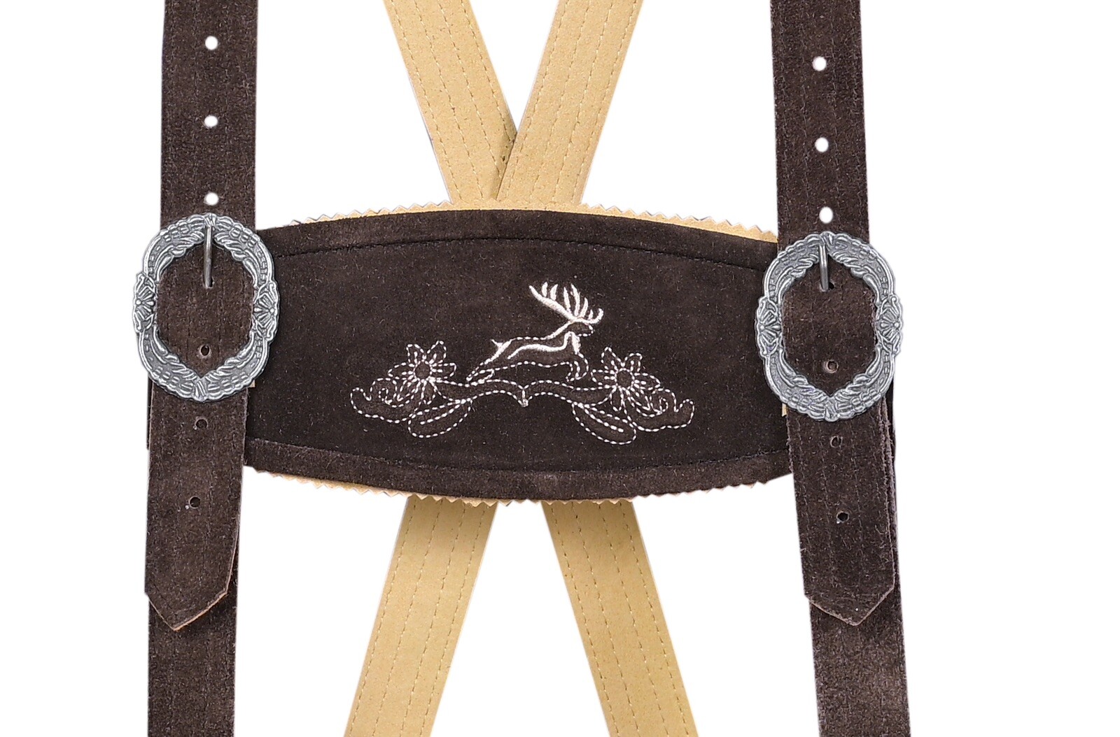 Men Lederhosen – Authentic Oktoberfest Lederhosen – Mocha Brown