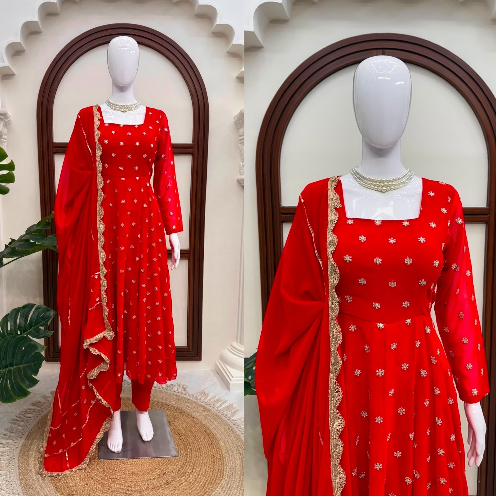 Bollywood Women Anarkali Kurti Dupatta Set Beautiul Party Wea Kurta Gown Dress