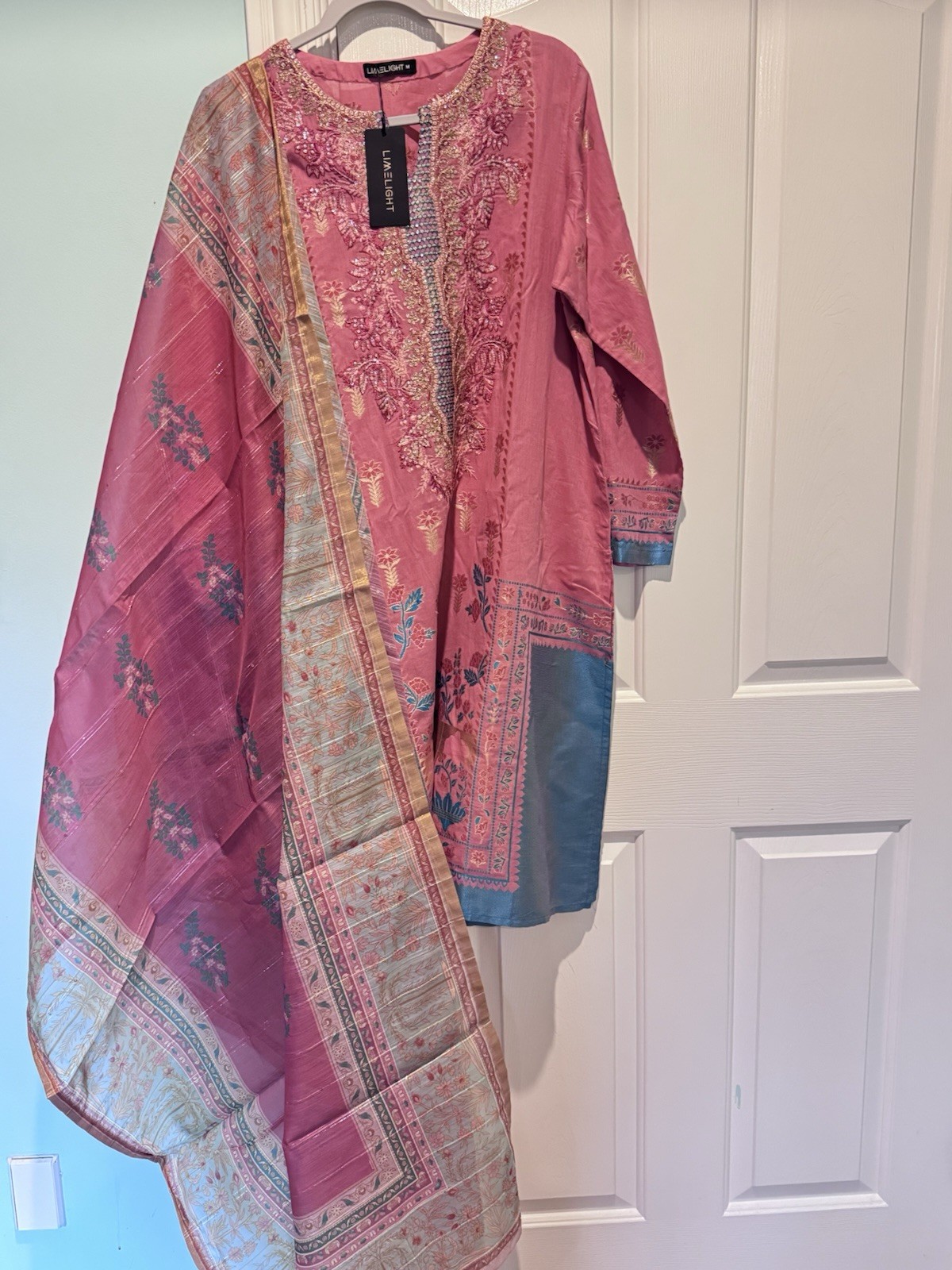Shalwar Kameez 3 piece set Pakistani/Indian designer LIMELIGHT SIZE MEDIUM