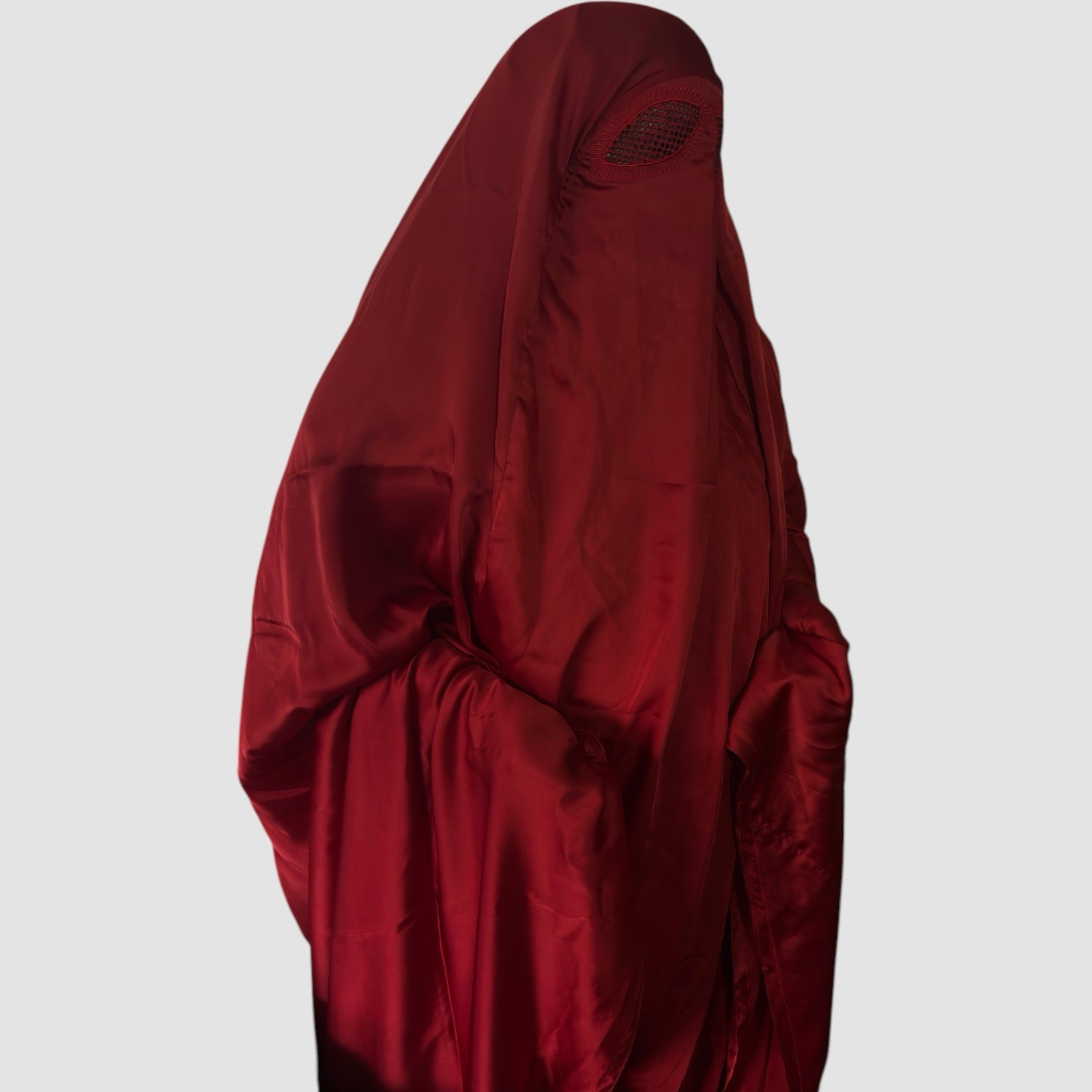 Handmade Islamic Kashmiri Burqa With Separate Eyes Mesh No Cap Sleeveless Design