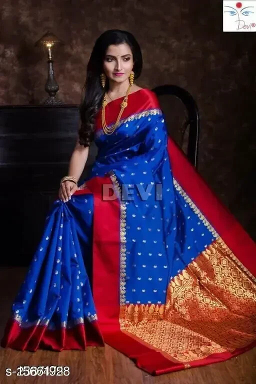 Women’s Kanjeevaram Silk Saree With Separate Blouse Piece