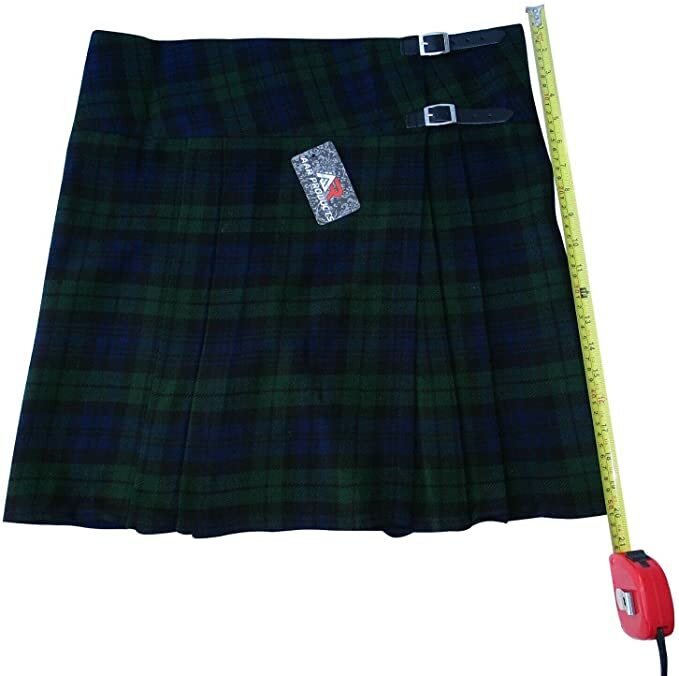 AAR Women’s Scottish Kilts Skirt 20″ Length Ladies Billie Black Watch
