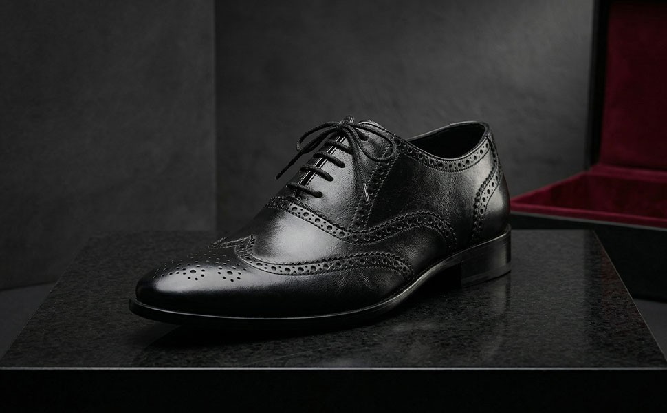 Scottish Highland Brogues Black Leather Oxford Kilt Shoes Formal Piper Wear