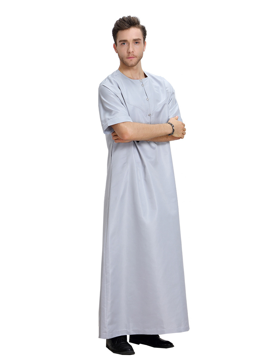 Muslim Abaya Thobe Dishdasha Men Thawb Jubba Thoub Daffah Kaftan Robe Arab Dress