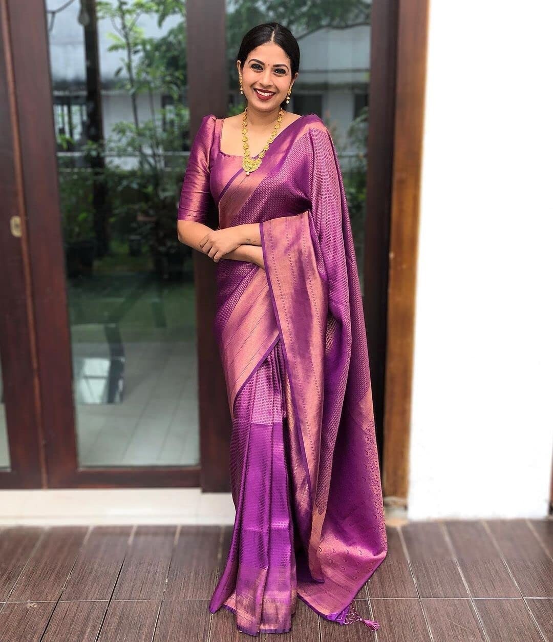 TRADITIONAL PARTY WEAR SOFT SILK INDIAN WEDDING WEAR KANJEEVARAM SAREE SARI