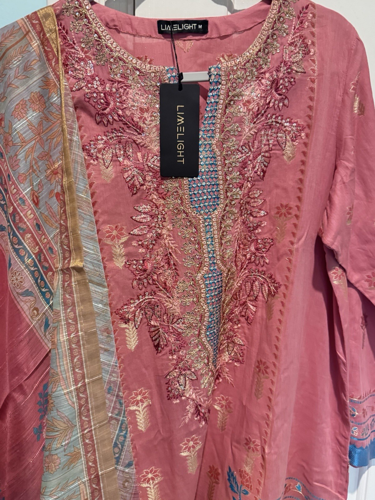 Shalwar Kameez 3 piece set Pakistani/Indian designer LIMELIGHT SIZE MEDIUM