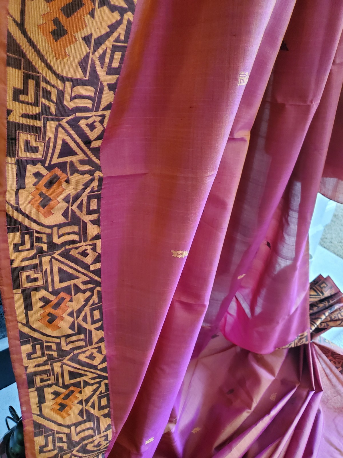 Women Pure Silk Valkalam Saree Threadwork No Zari Vintage Designer Handloom