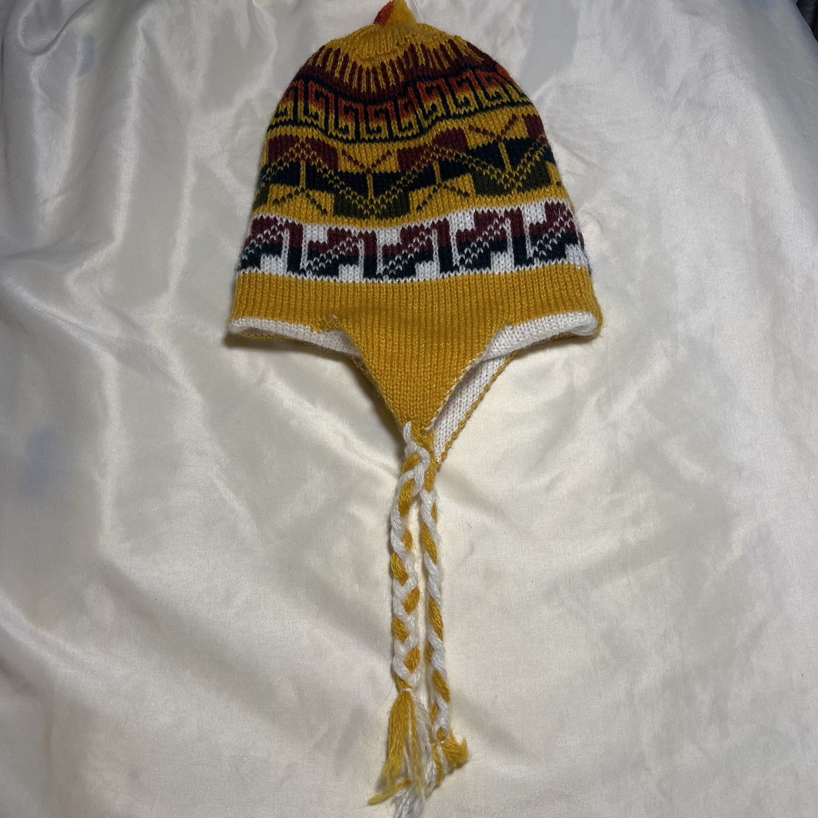 Handmade Chullo for kids Peruvian hat for Winter knitting Alpaca Very Soft Peru