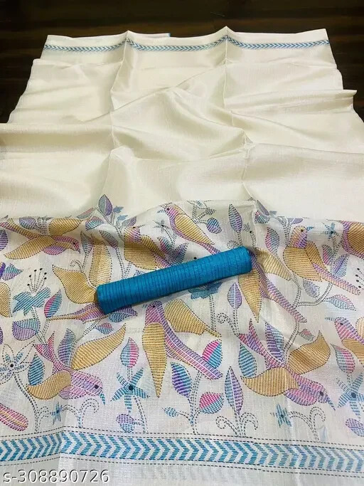 Women’s Elephant Print Cotton saree with Running Blouse