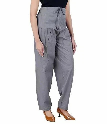 Women Cotton Salwar Bottom Women Patiala Regular Paint Fit Size Salwar Grey