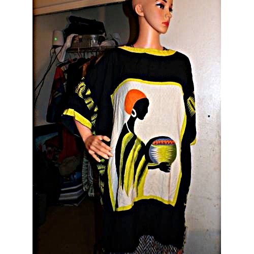 MEETU MAGIC, THE AFRICAN SCENE 2X SHORT SLEEVE SHIRT WITH BEADS