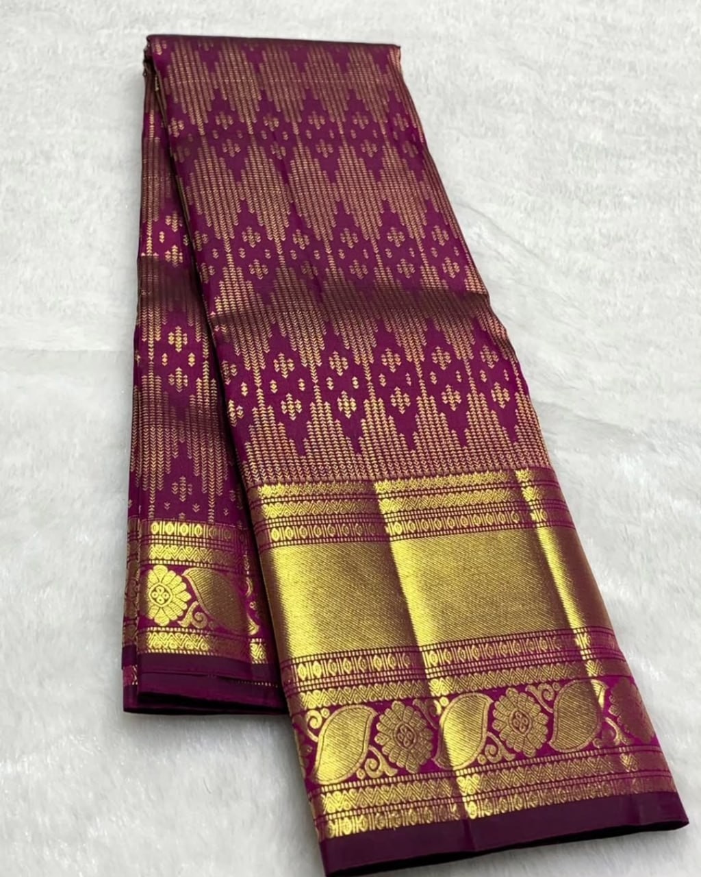 Hot Dark Pink Saree Designer – Fancy Wedding Festival Wear Sari