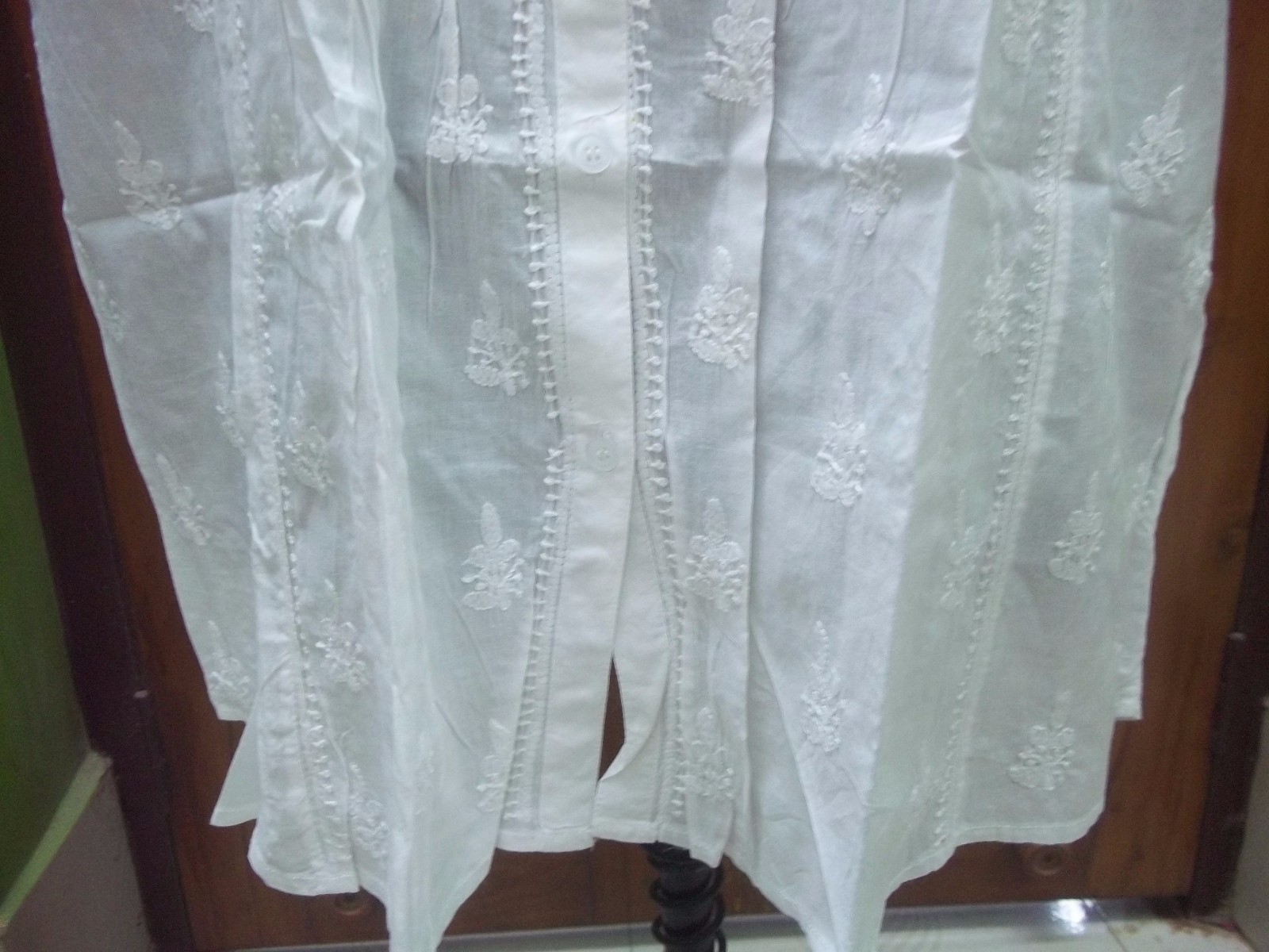 LONG L XL 2XL 5XL 6XL 7XL ETHNIC 100% COTTON KURTI CHIKAN EMBROIDERY TOP KURTI