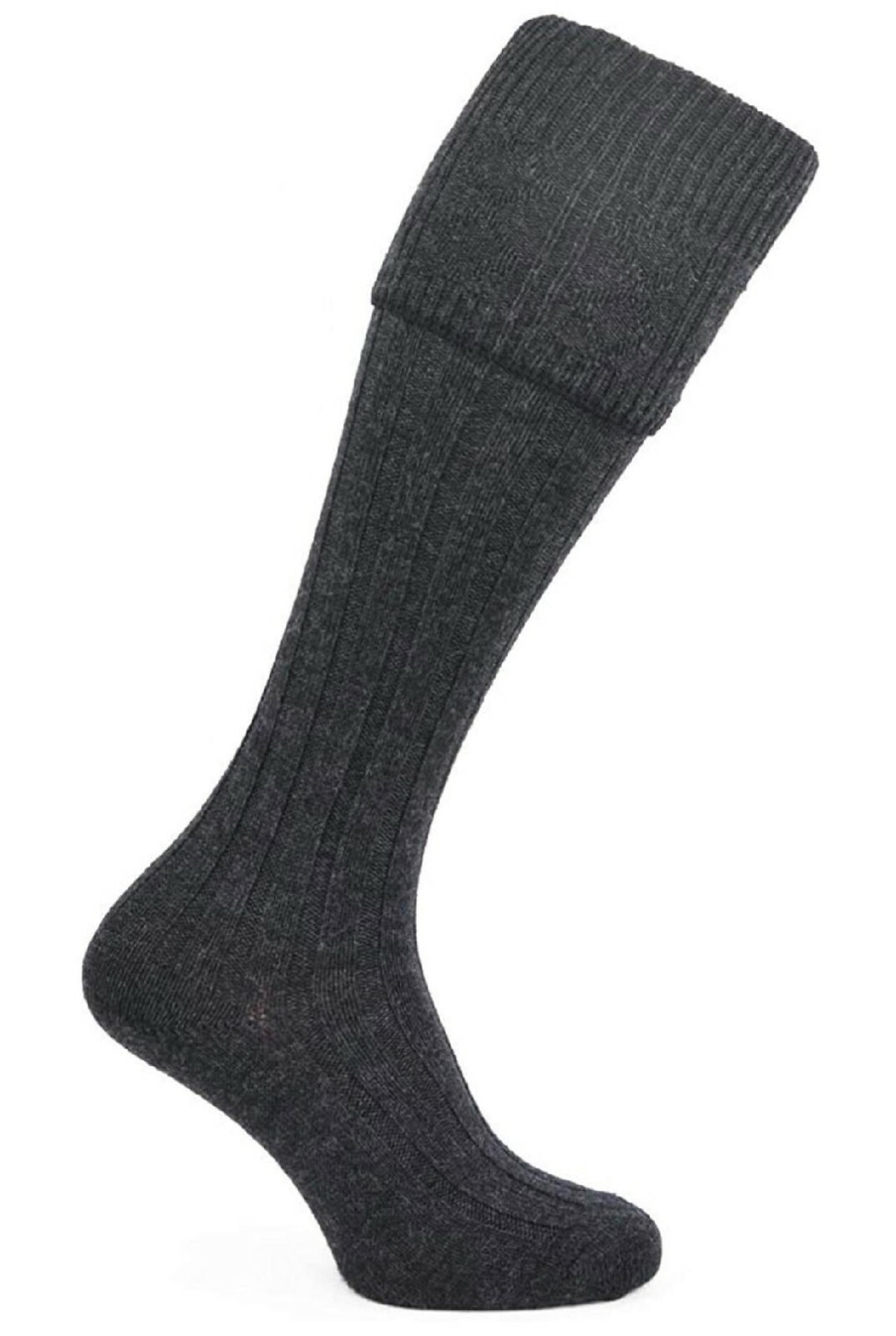 Scottish Men’s Deluxe Wool Blend Charcoal Grey Kilt Hose Socks