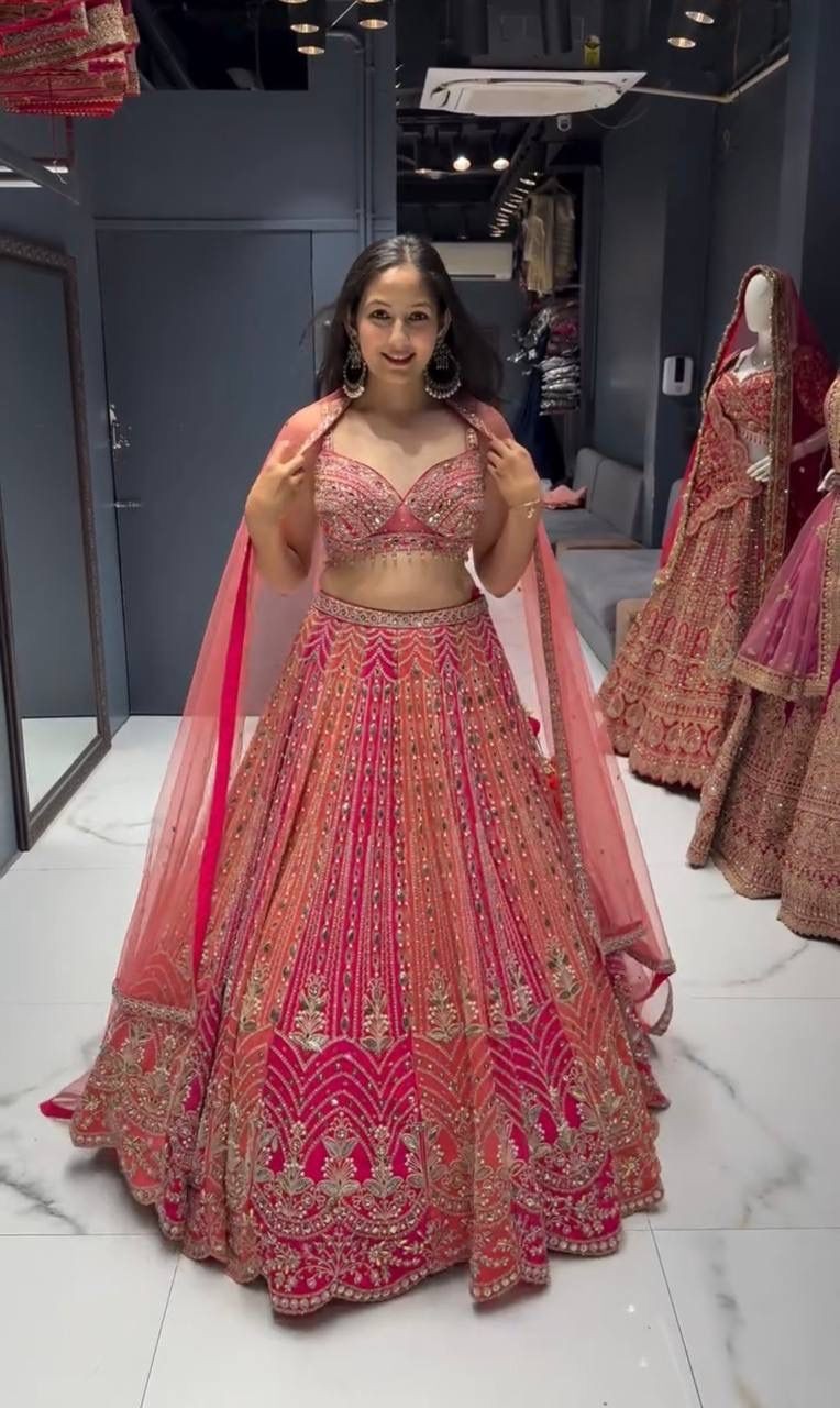 BOLLYWOOD PARTY LEHENGA CHOLI INDIAN DESIGNER LEHNGA WEAR WEDDING ETHNIC EID
