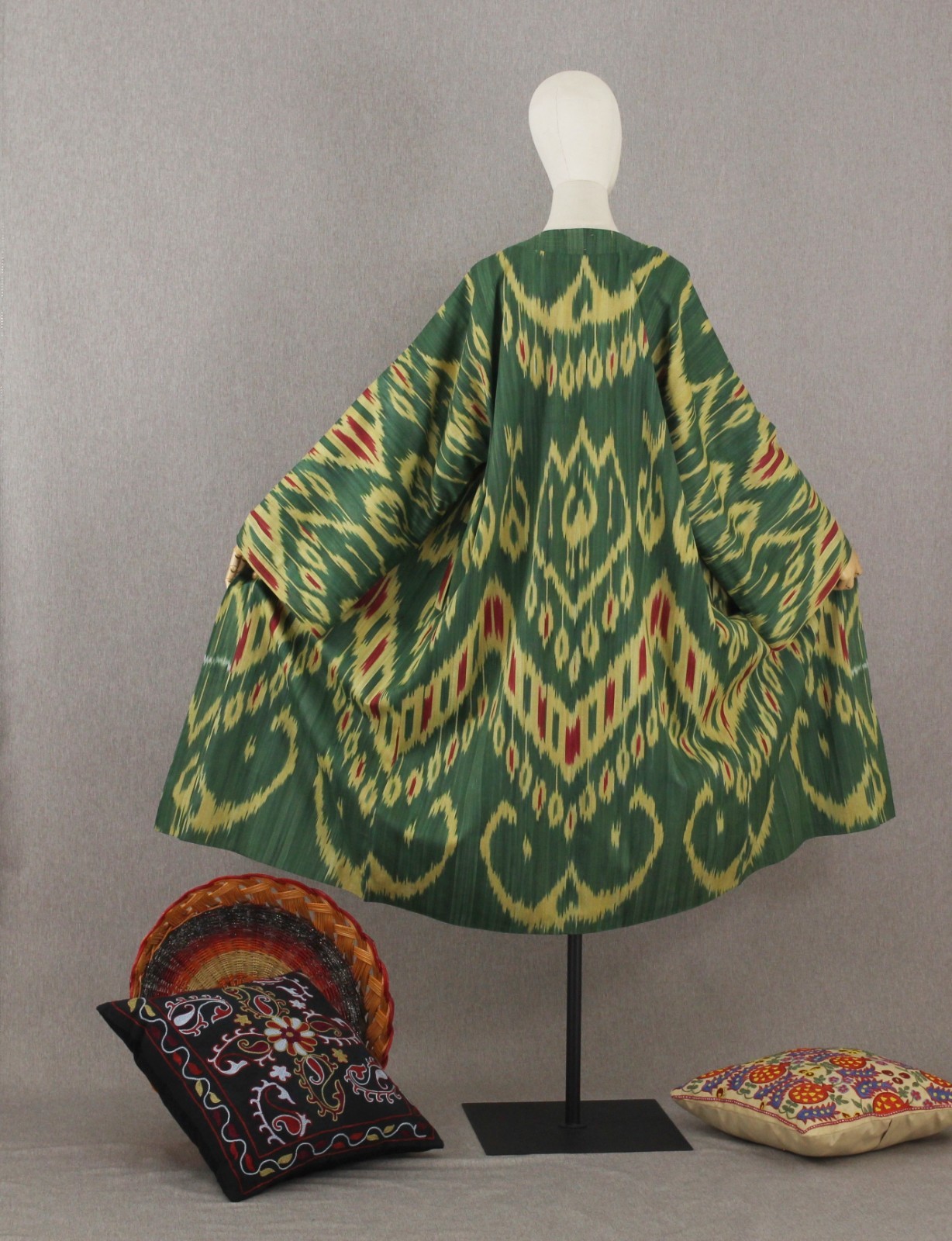 Uzbek ikat chapan/Cotton jacket/Boho ikat coat/Ethnic abaya cape/Tribal kimono