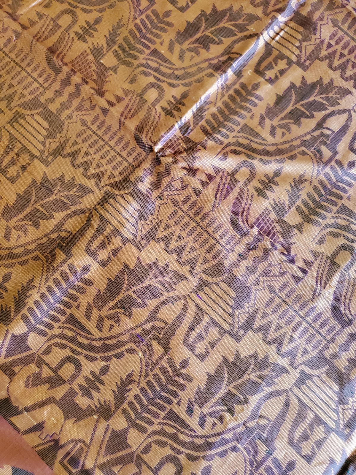 Women Pure Silk Valkalam Saree Threadwork No Zari Vintage Designer Handloom