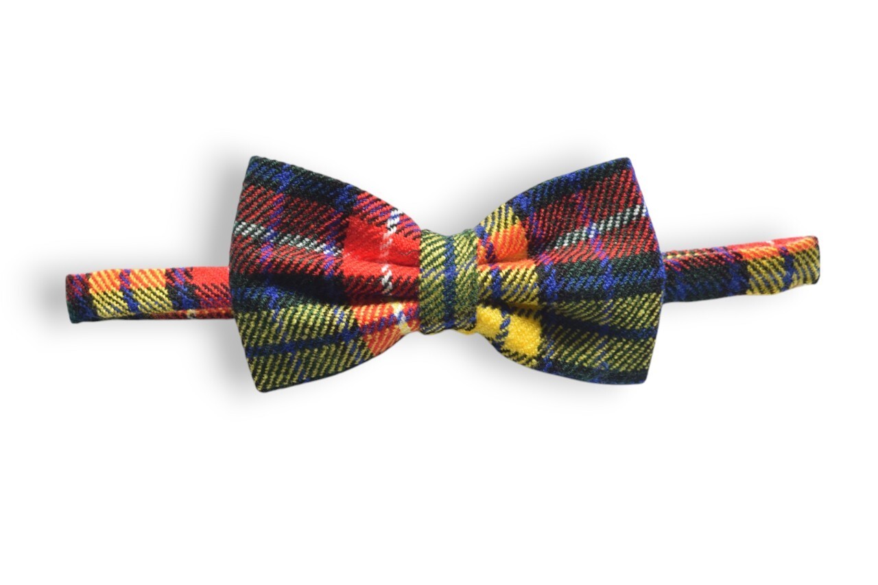 Men’s Scottish Buchanan Tartan Bow Tie Formal Tie For Wedding