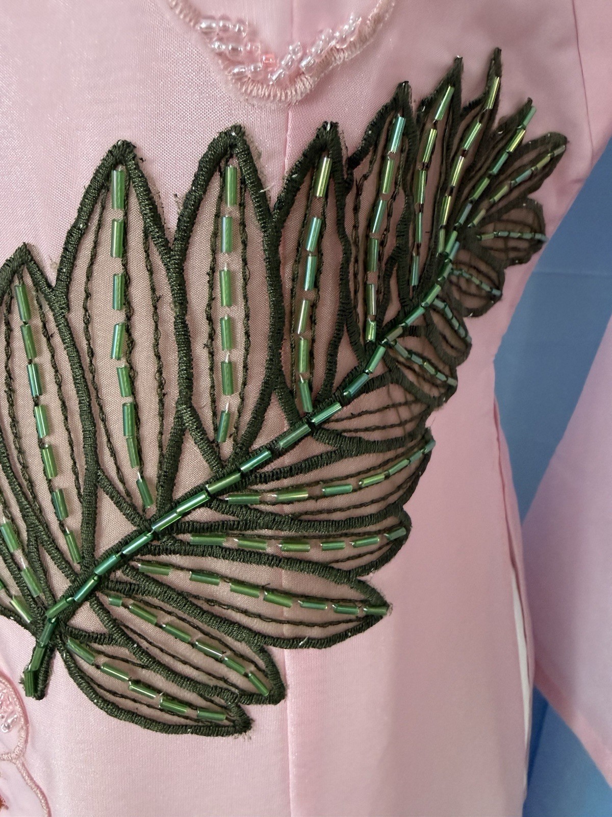 Áo dài Vietnam Tờ double layers, embroidery Size 2xL, us L