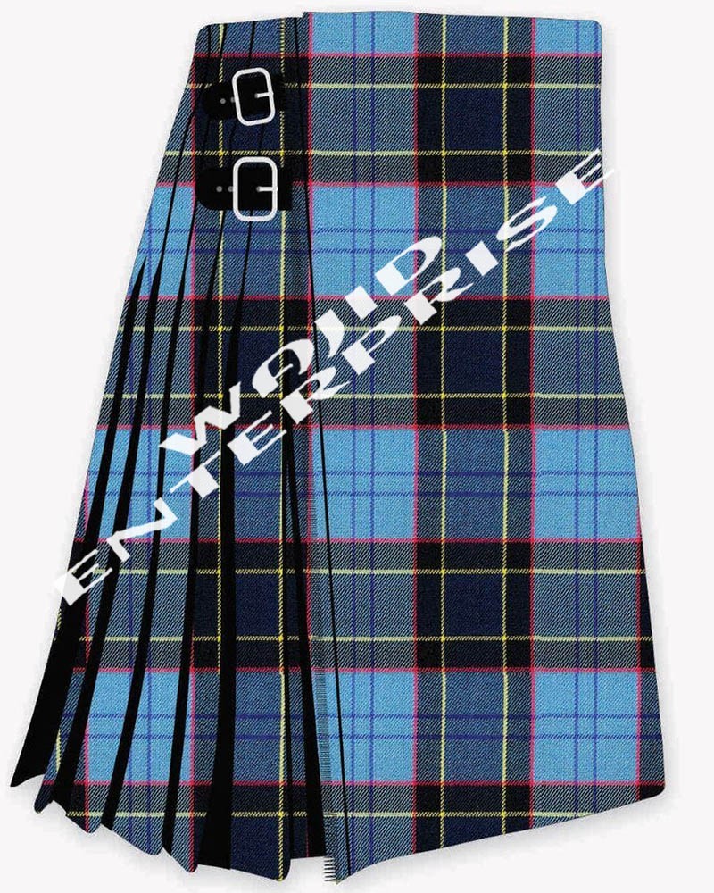 Scottish Handmade Traditional U.S Airforce Tartan 8 Yard kilt 16 Oz For men’s