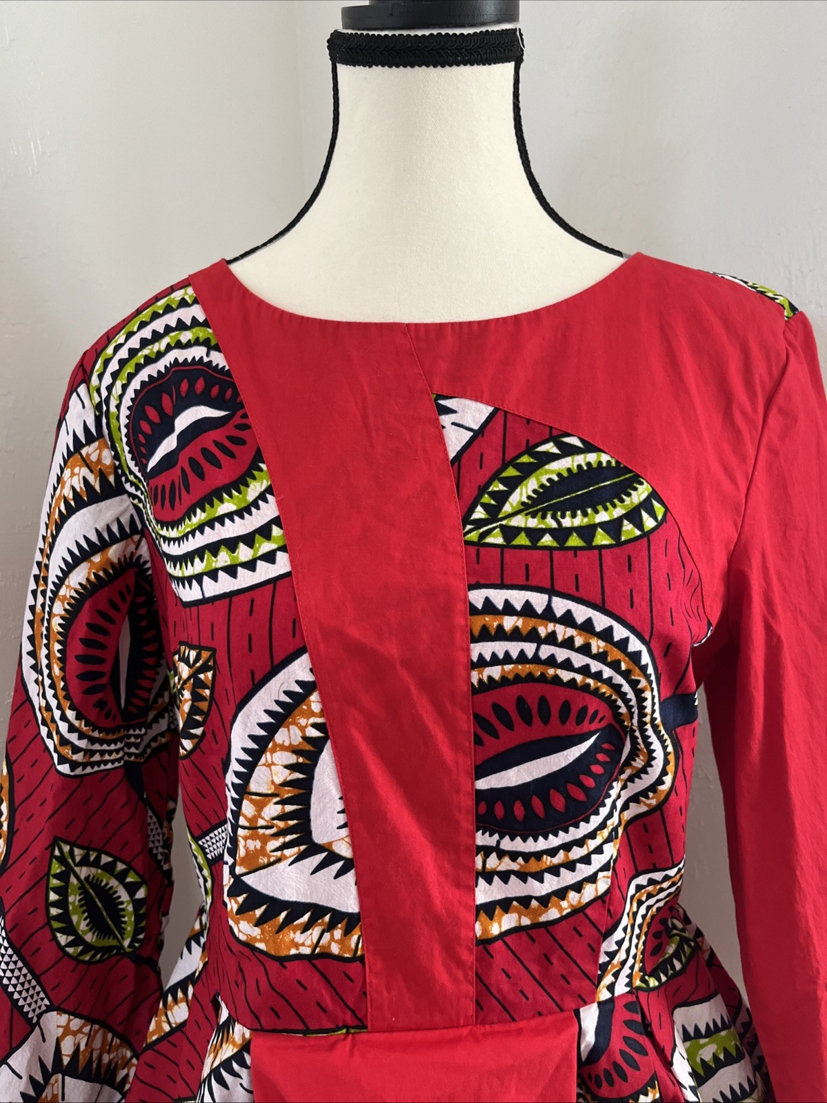 Hitarget Women’s African VERITABLE Wax Block Print Dashiki Tunic Shirt Size M