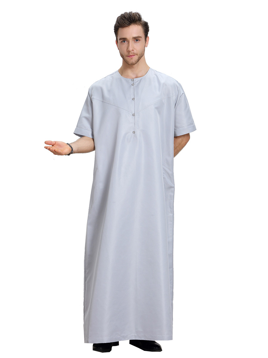 Muslim Abaya Thobe Dishdasha Men Thawb Jubba Thoub Daffah Kaftan Robe Arab Dress