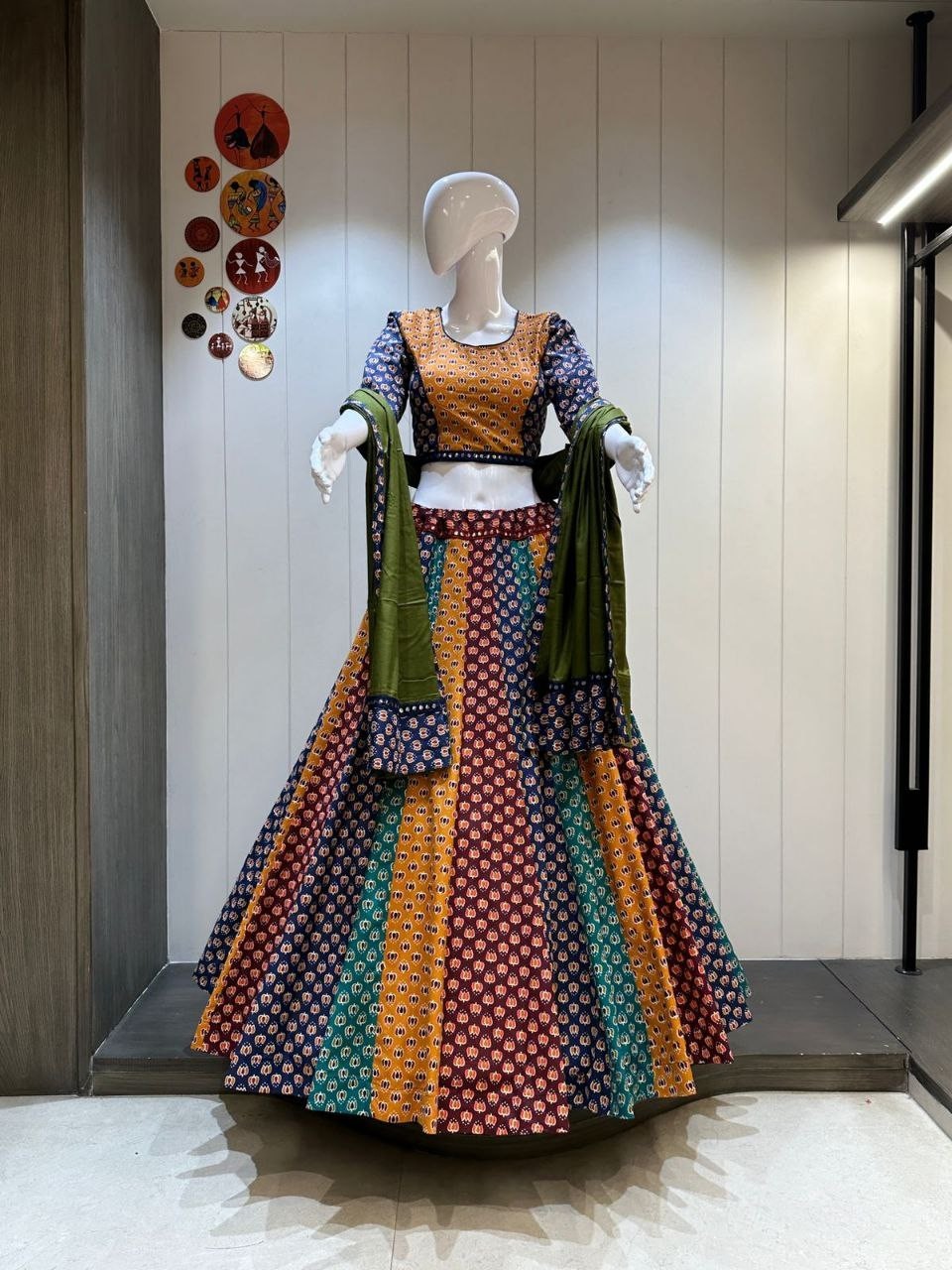 Beautiful Pure khadi cotton chaniya choli with heavy flex layer lehenga Choli